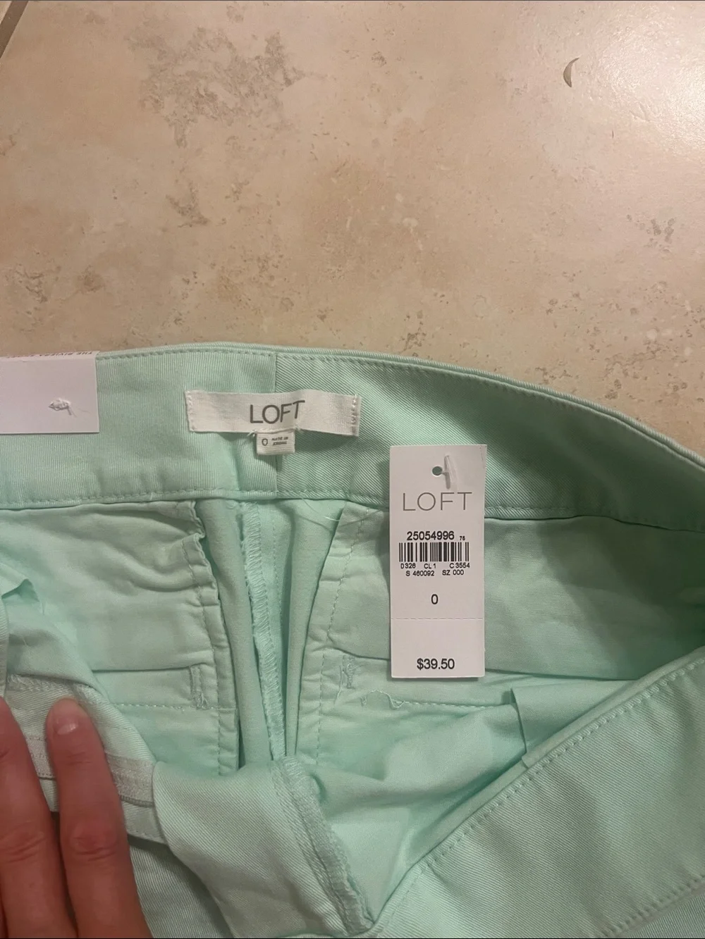 LOFT Mint Green Tailored Bermuda Shorts